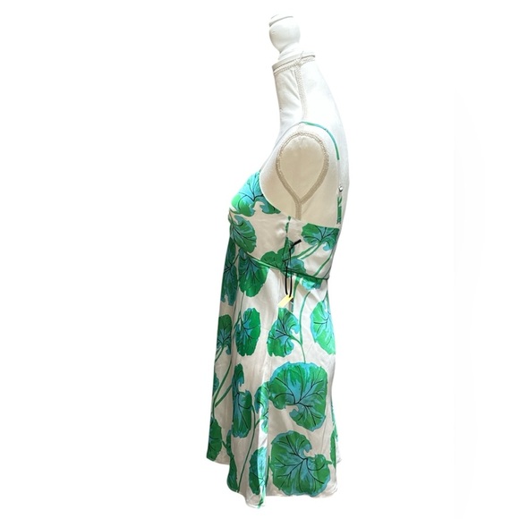 Diane Von Furstenberg Satin Slip Dress 
Geranium Leaf Design - Picture 4 of 9